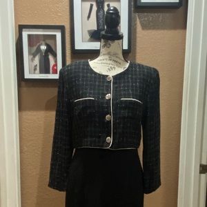 Vintage donna Ricco padded shoulder dress